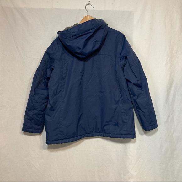 LL BEAN RAINCOAT SHERPA LINED BLUE SIZE 2X - Picture 6 of 9